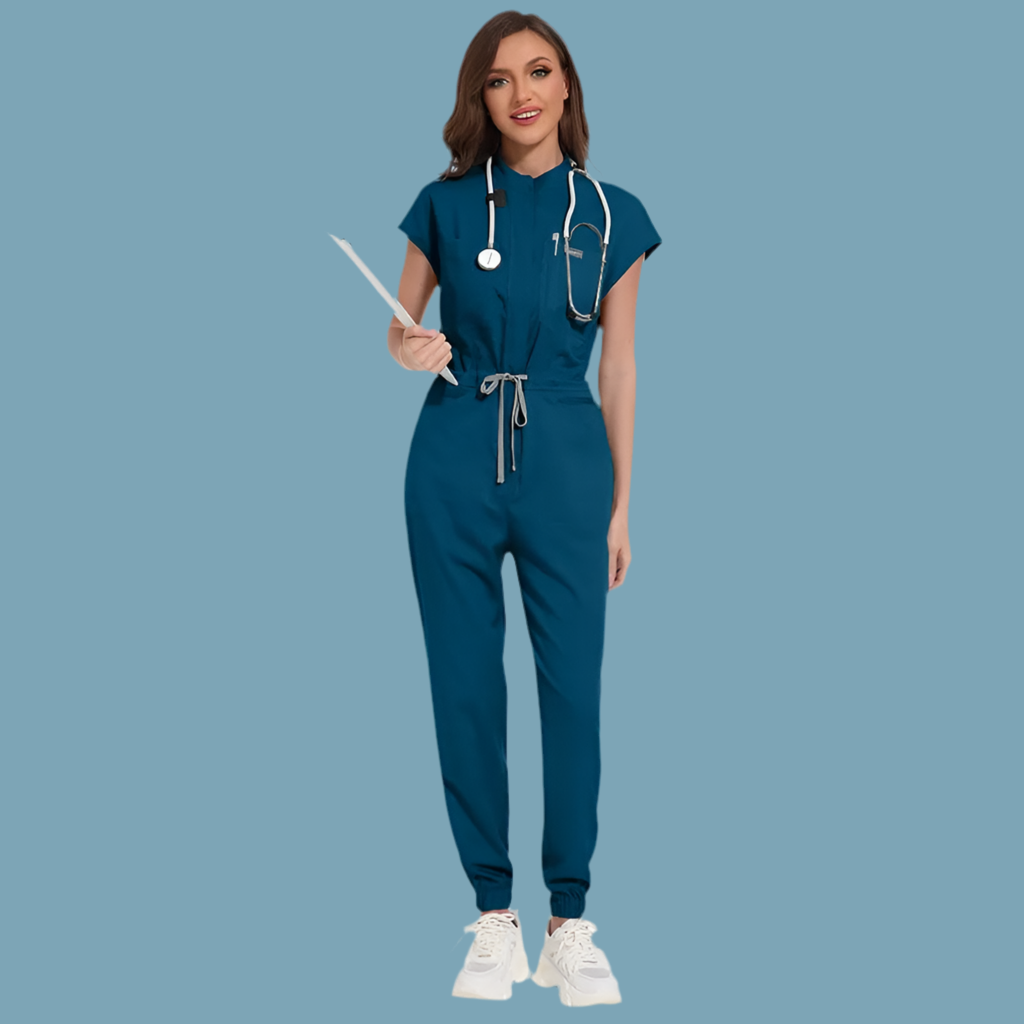 Wholesale Medical Apparel Scrub Uniform Women Short Sleeved Scrubs Jumpsuit Medical Hospital Clothing Scrub Uniforms with Pocket