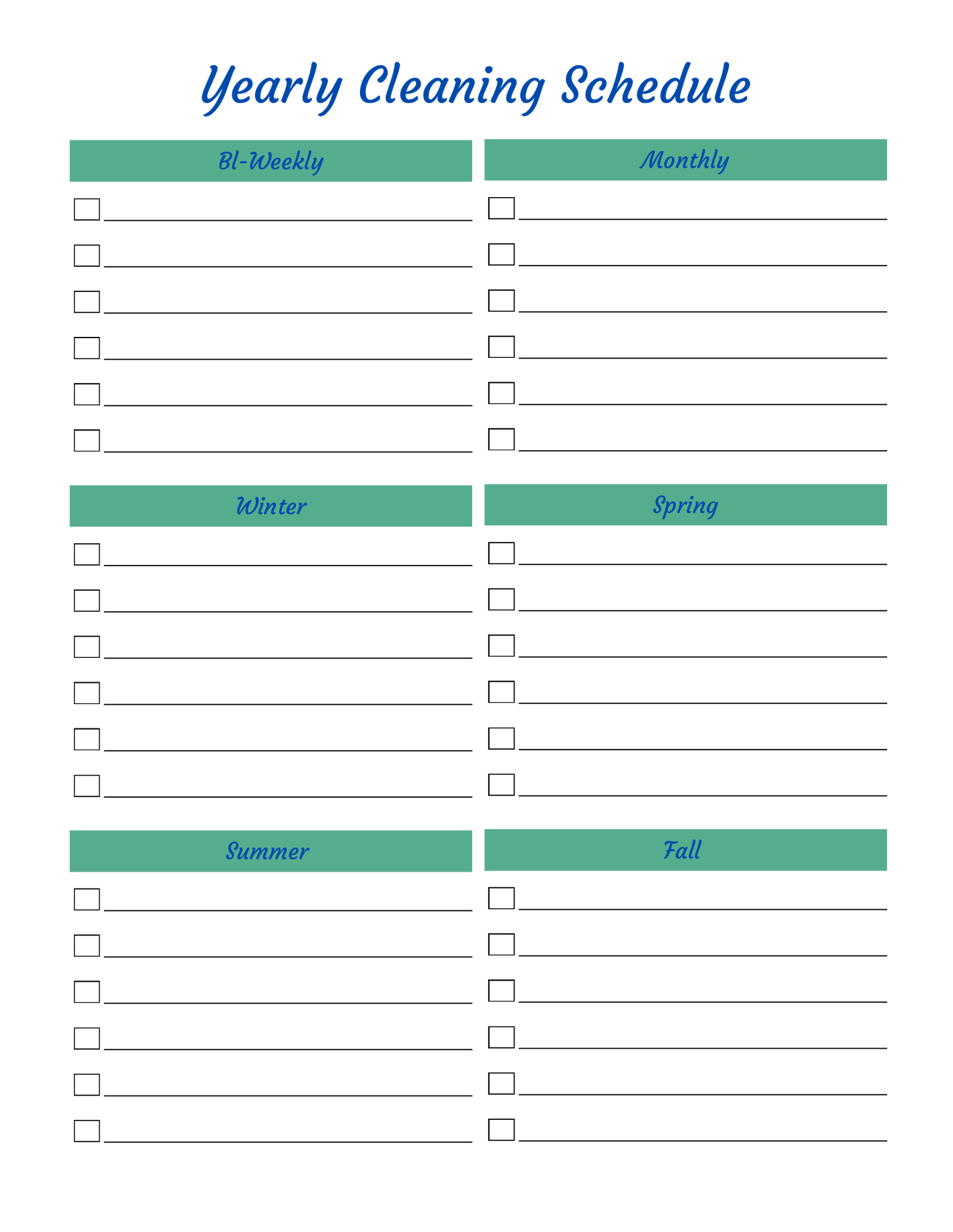 Cleaning Planner