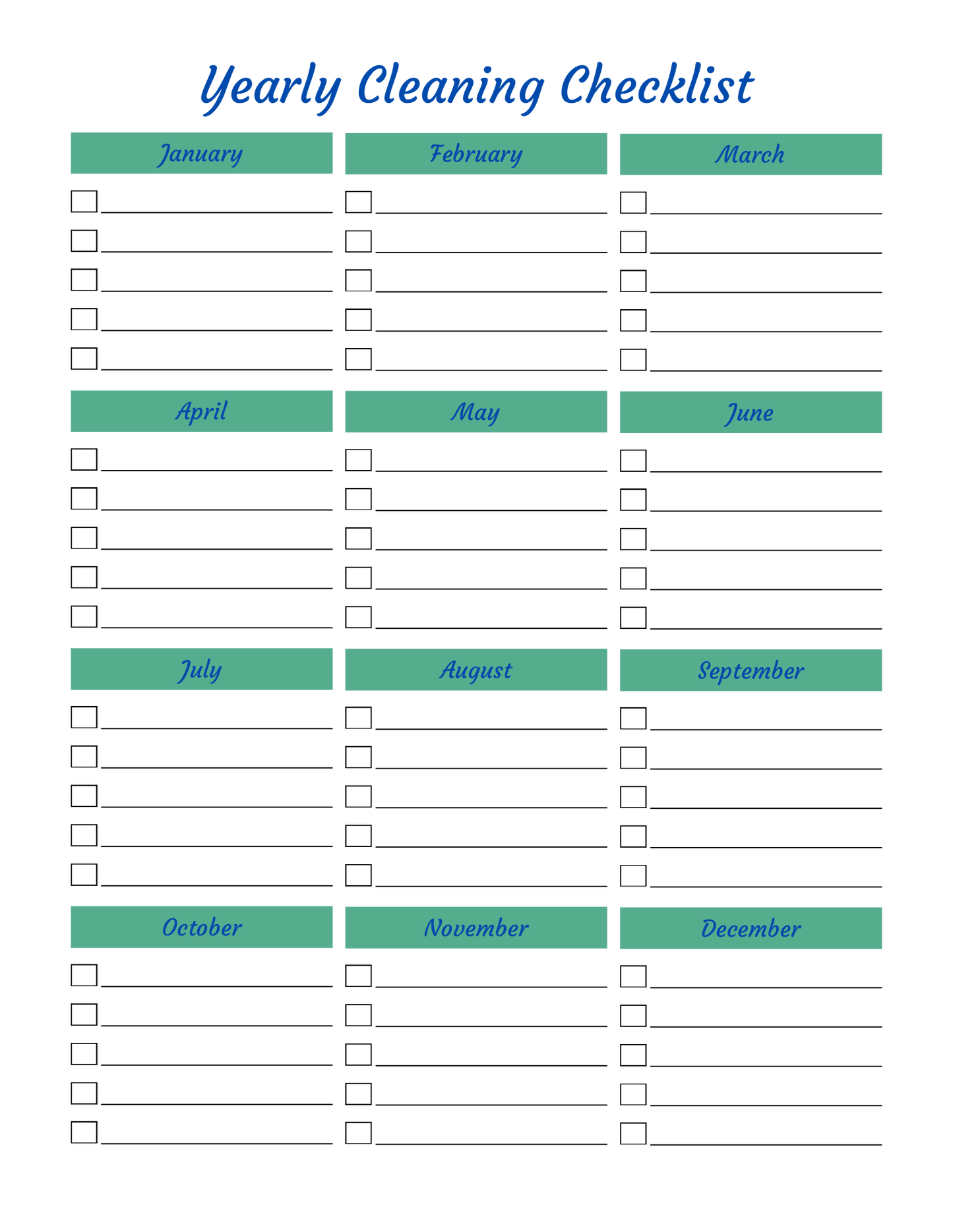 Cleaning Planner