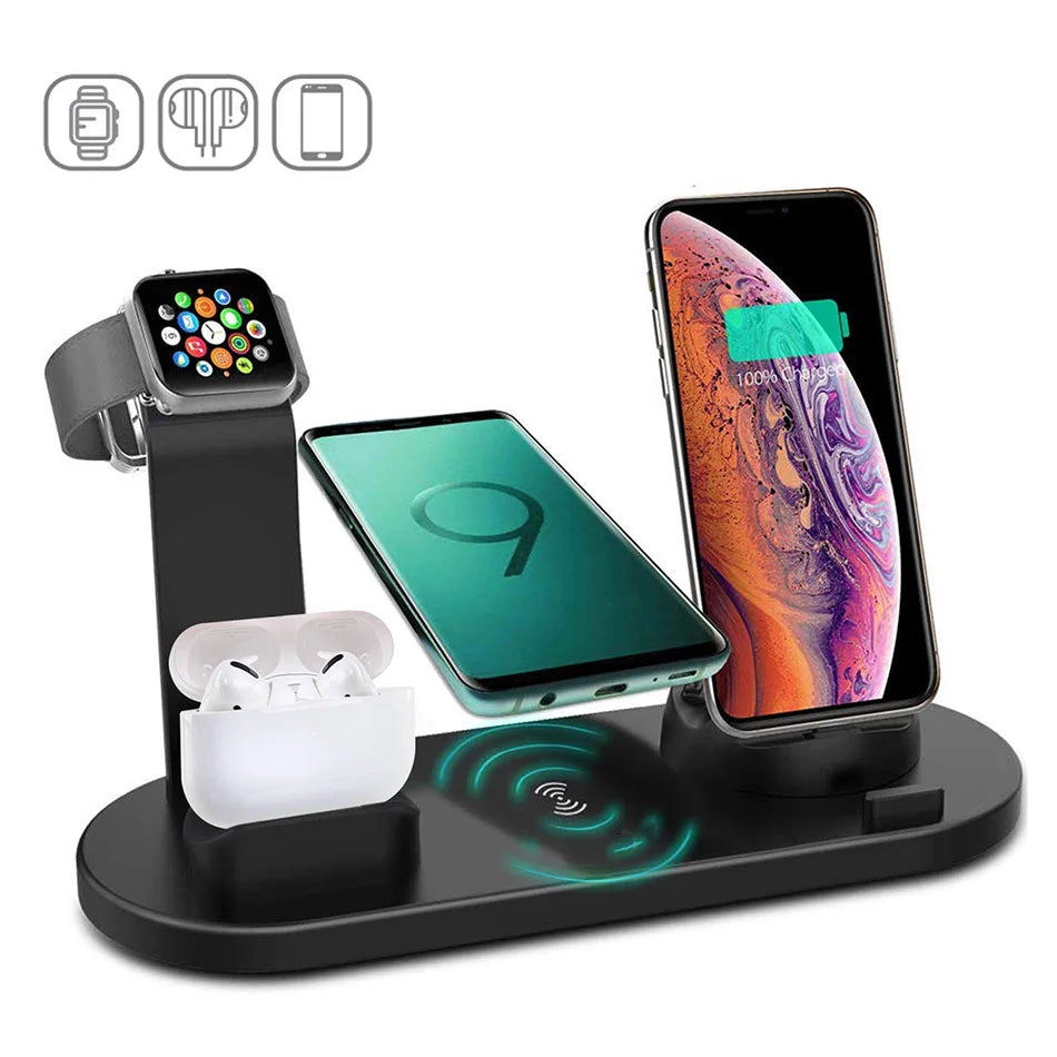 30W 7 in 1 Wireless Charger Stand Pad For iPhone 14 13 12 11 XR Apple