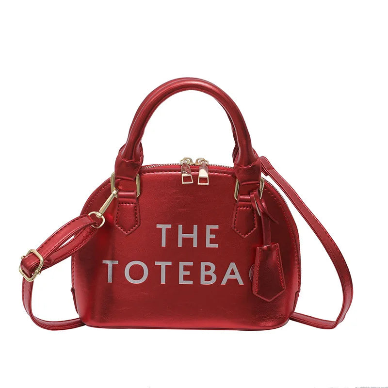 Patent Leather Women's Shoulder Bag 2023 New Letter Fashion Shell Bag Ladies Party Trend High Quality Luxury Designer Handbag
