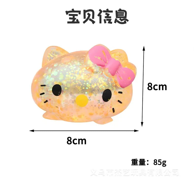 Hello Kitty Glitter Squeeze Toy – Slow-Rise Squishy Stress Ball