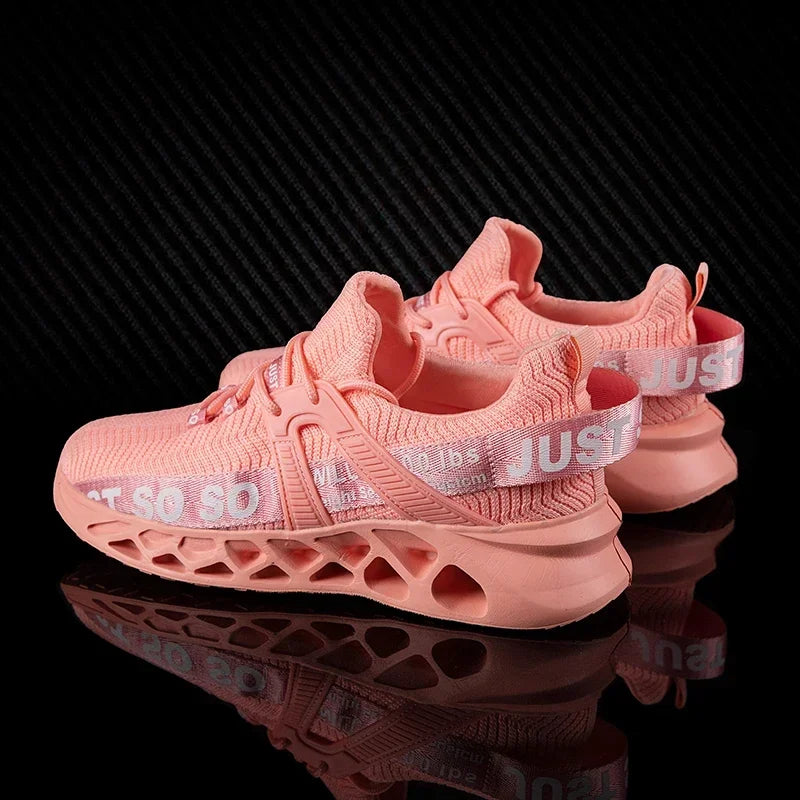 Just So So Shoes Outdoor Women Men Sneakers Lightweight Breathable Blade Running Shoes Marathon Athletic Shoes Mesh EU36-48