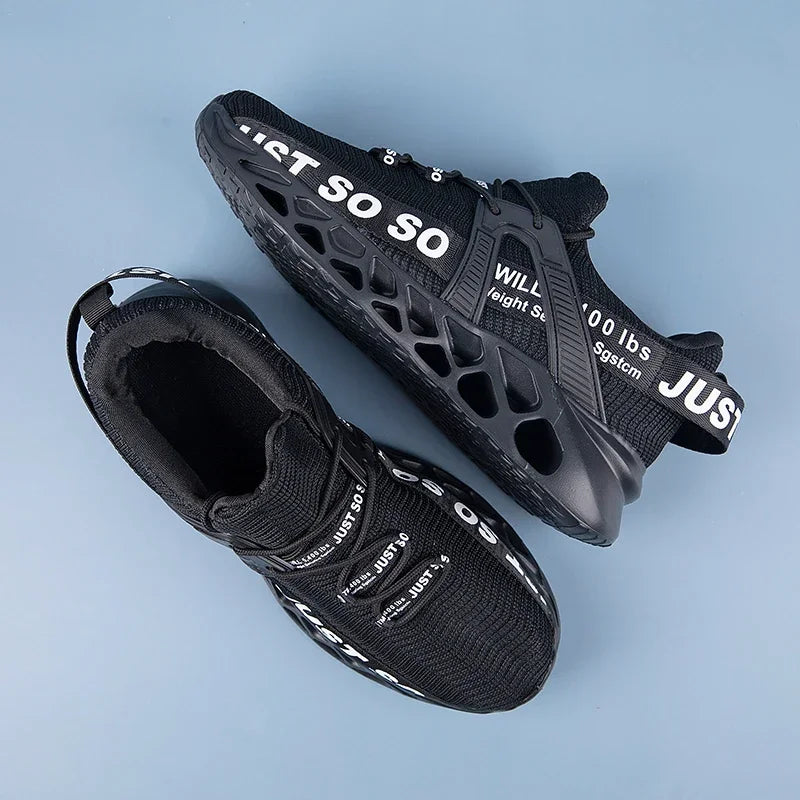 Just So So Shoes Outdoor Women Men Sneakers Lightweight Breathable Blade Running Shoes Marathon Athletic Shoes Mesh EU36-48