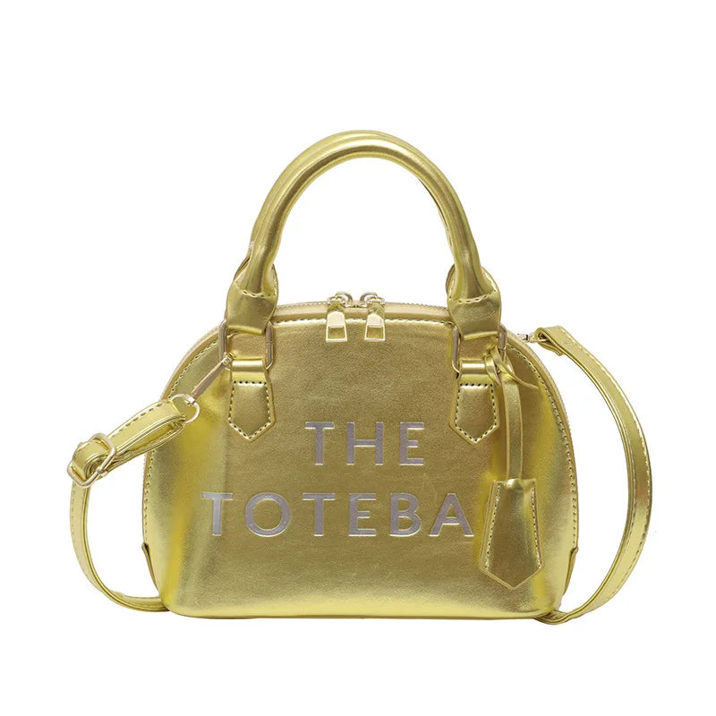 Patent Leather Women's Shoulder Bag 2023 New Letter Fashion Shell Bag Ladies Party Trend High Quality Luxury Designer Handbag