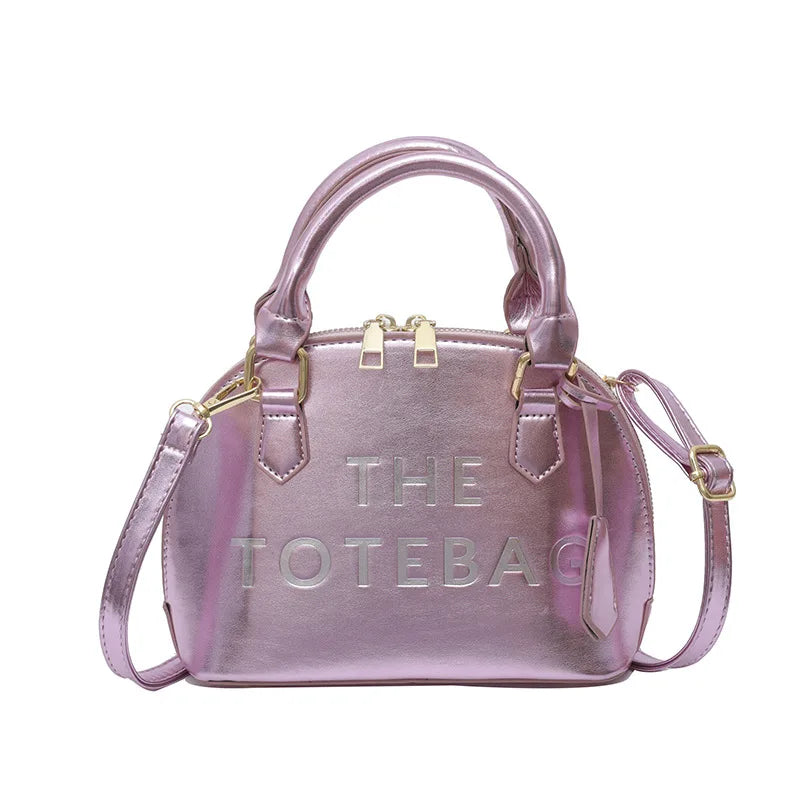 Patent Leather Women's Shoulder Bag 2023 New Letter Fashion Shell Bag Ladies Party Trend High Quality Luxury Designer Handbag
