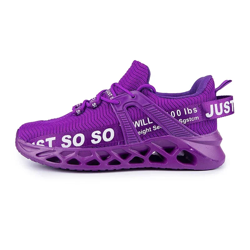 Just So So Shoes Outdoor Women Men Sneakers Lightweight Breathable Blade Running Shoes Marathon Athletic Shoes Mesh EU36-48