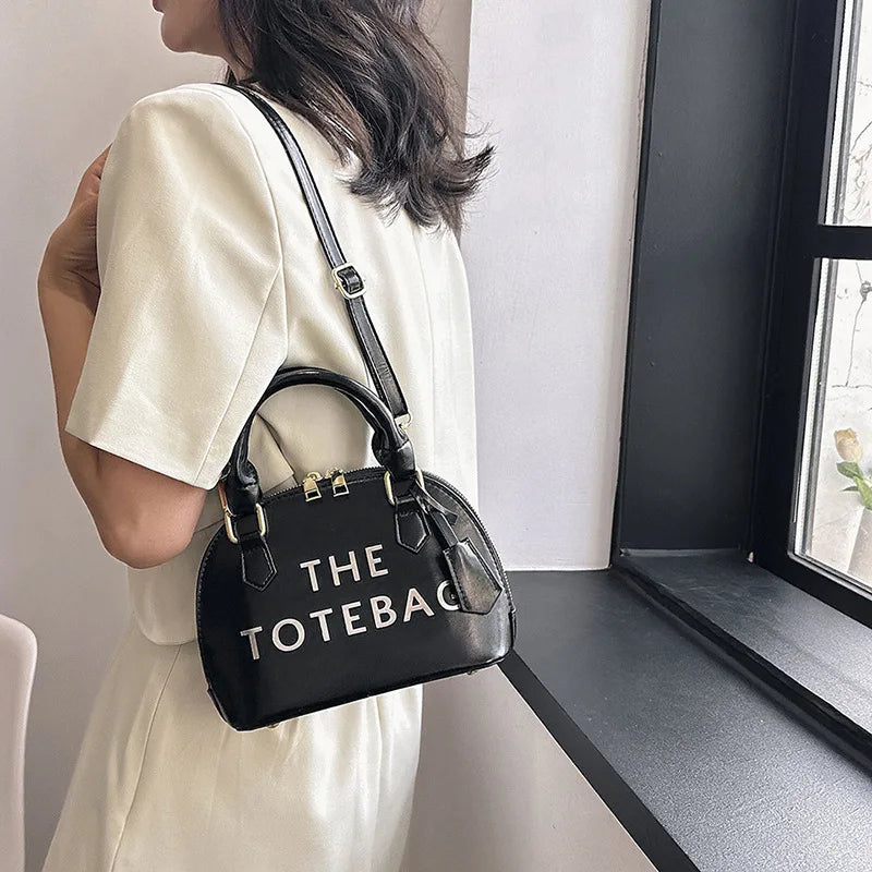 Patent Leather Women's Shoulder Bag 2023 New Letter Fashion Shell Bag Ladies Party Trend High Quality Luxury Designer Handbag