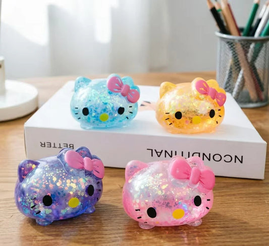 Hello Kitty Glitter Squeeze Toy – Slow-Rise Squishy Stress Ball
