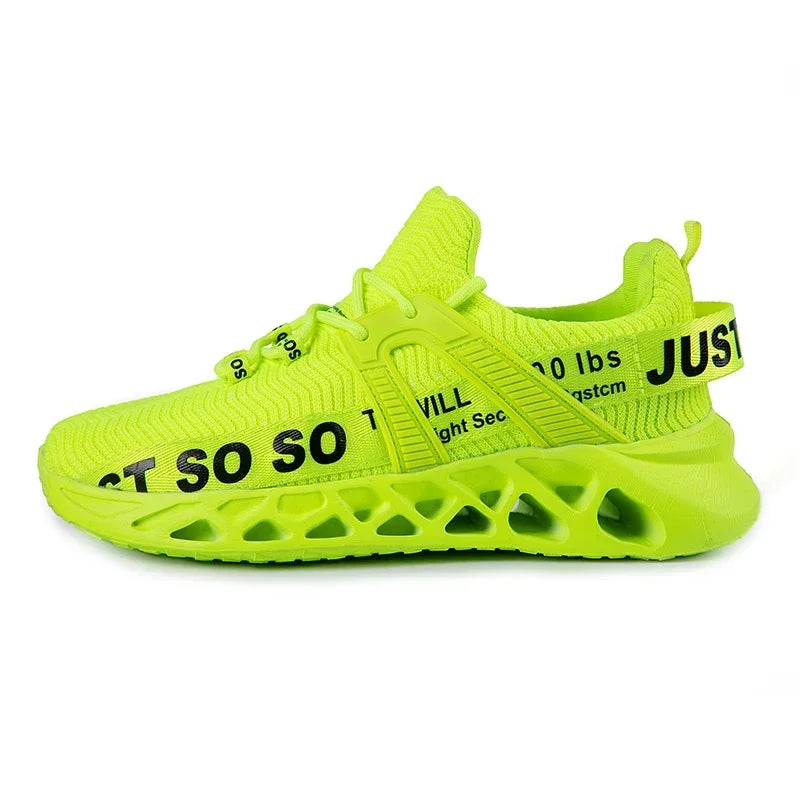 Just So So Shoes Outdoor Women Men Sneakers Lightweight Breathable Blade Running Shoes Marathon Athletic Shoes Mesh EU36-48