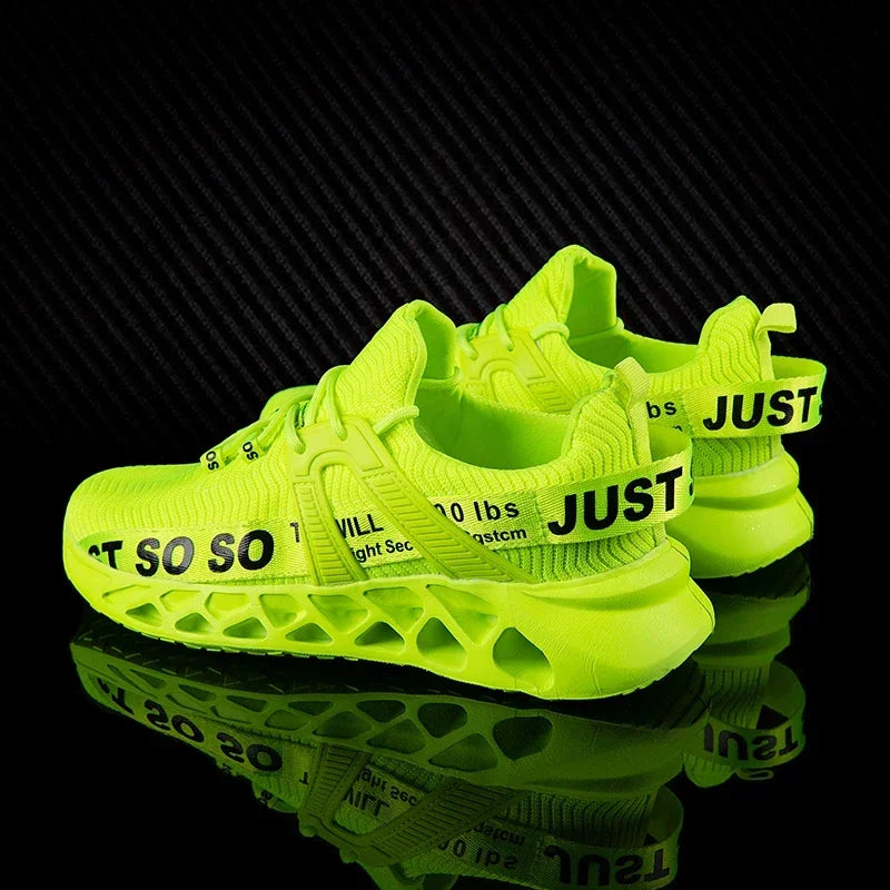 Just So So Shoes Outdoor Women Men Sneakers Lightweight Breathable Blade Running Shoes Marathon Athletic Shoes Mesh EU36-48