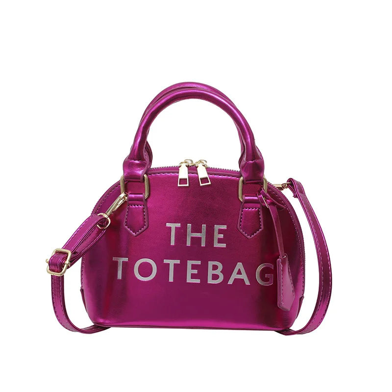 Patent Leather Women's Shoulder Bag 2023 New Letter Fashion Shell Bag Ladies Party Trend High Quality Luxury Designer Handbag
