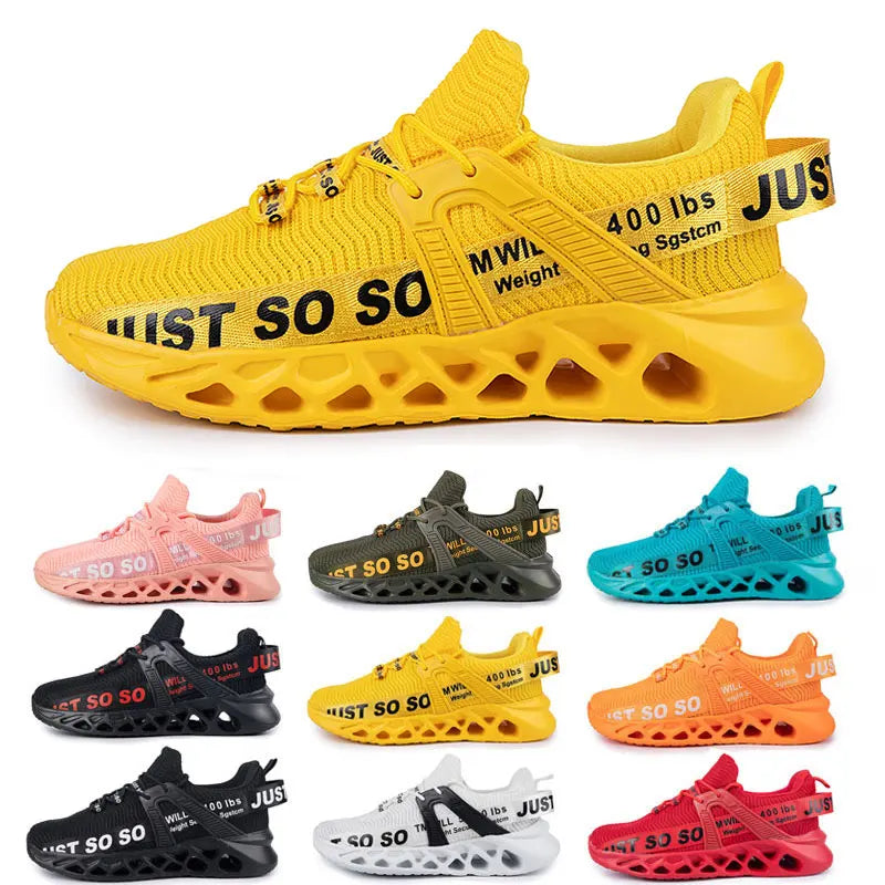 Just So So Shoes Outdoor Women Men Sneakers Lightweight Breathable Blade Running Shoes Marathon Athletic Shoes Mesh EU36-48