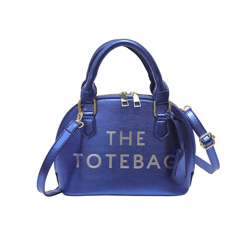 Patent Leather Women's Shoulder Bag 2023 New Letter Fashion Shell Bag Ladies Party Trend High Quality Luxury Designer Handbag