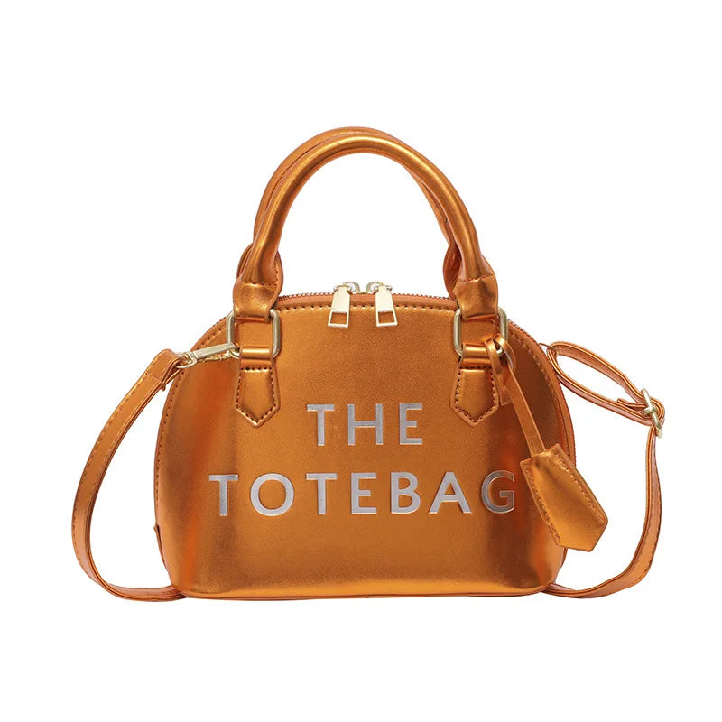 Patent Leather Women's Shoulder Bag 2023 New Letter Fashion Shell Bag Ladies Party Trend High Quality Luxury Designer Handbag