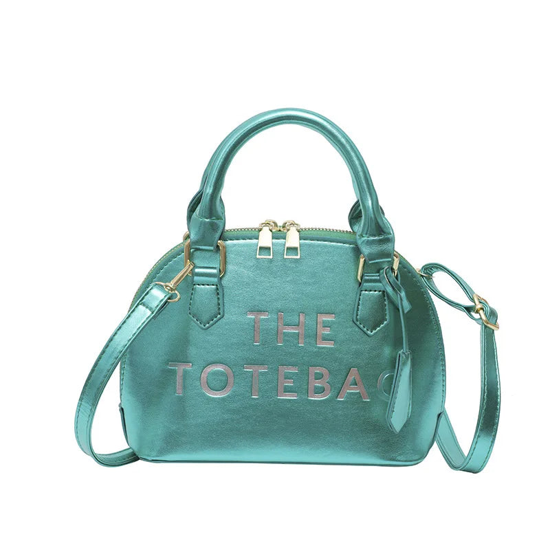 Patent Leather Women's Shoulder Bag 2023 New Letter Fashion Shell Bag Ladies Party Trend High Quality Luxury Designer Handbag