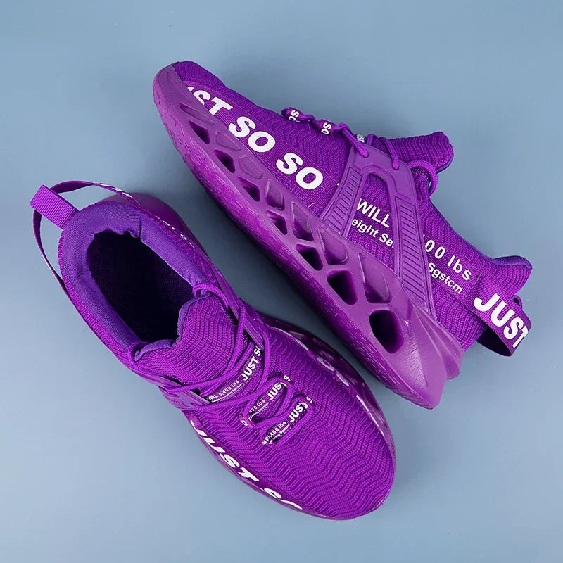 Just So So Shoes Outdoor Women Men Sneakers Lightweight Breathable Blade Running Shoes Marathon Athletic Shoes Mesh EU36-48