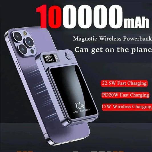 xiaomi 100000mah magnetic wireless power bank 22w powerful accessories