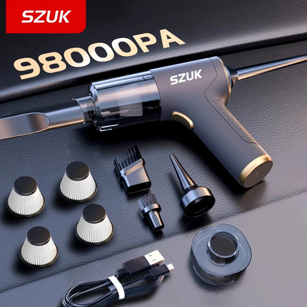 szuk 98000pa car vacuum cleaner mini powerful cleaning machine strong